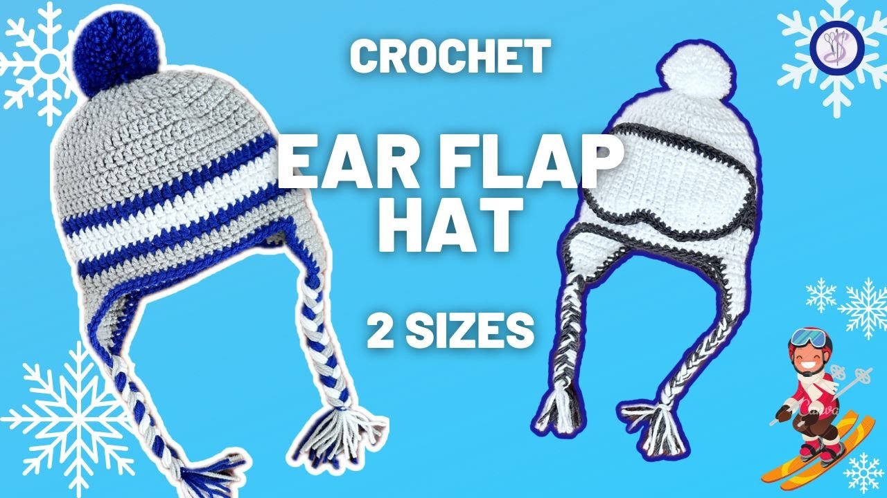 ❄️Ear Flap Hat with Ski Mask⛷Kids size small and medium-Easy to Make
