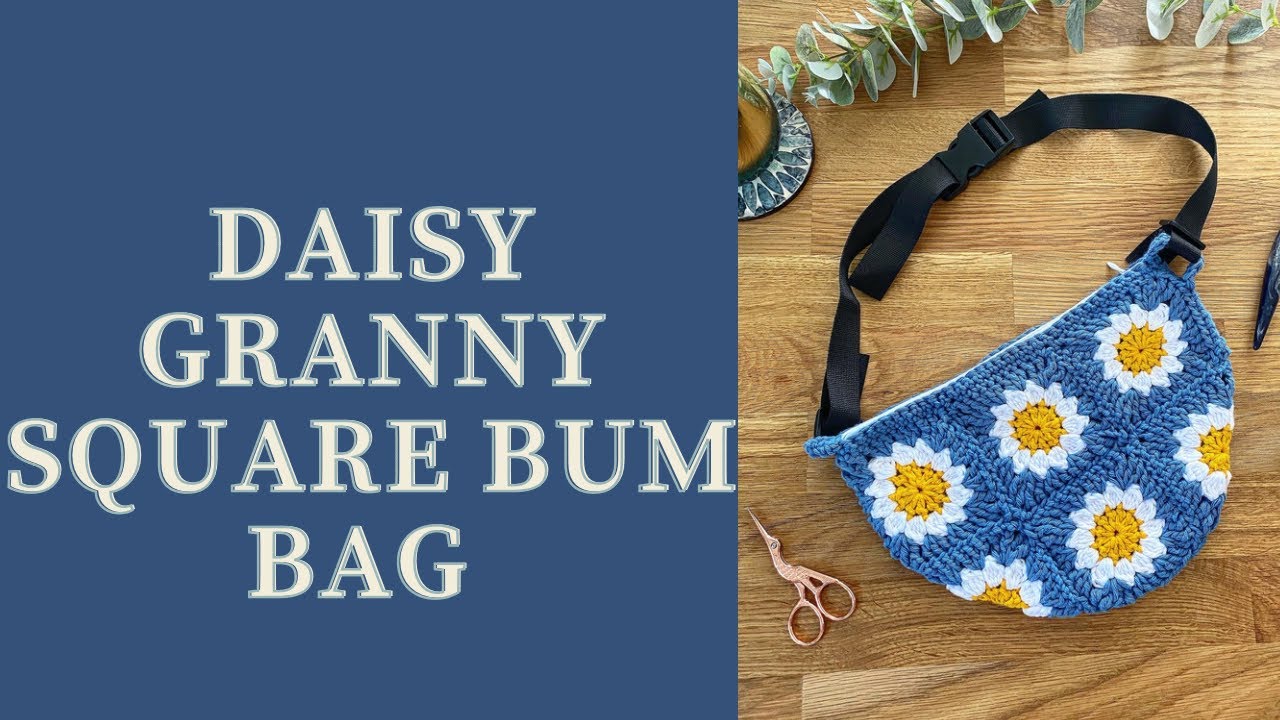 How to make a daisy crochet bum bag