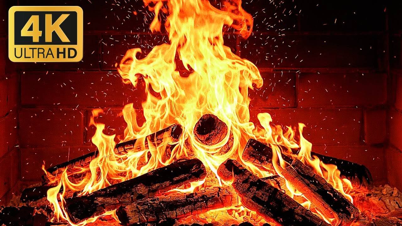 🔥 Fireplace NO ADS. COZIEST Fireplace 4K Ultra HD with REAL FLAMES (12 HOURS)