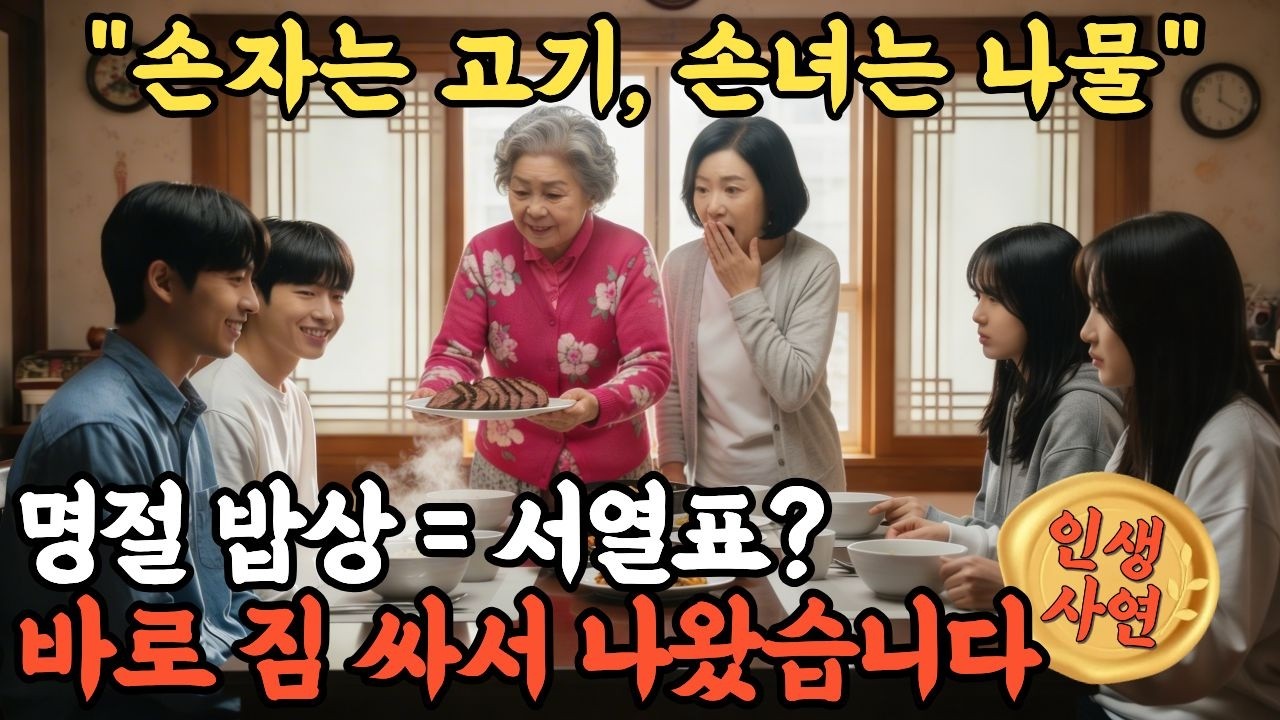 손자는 따뜻한 밥, 손녀는 식은 밥… 그날 ‘도리’를 내려놨습니다