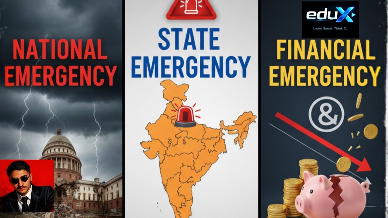 Emergency provisions in Indian constitution 👺