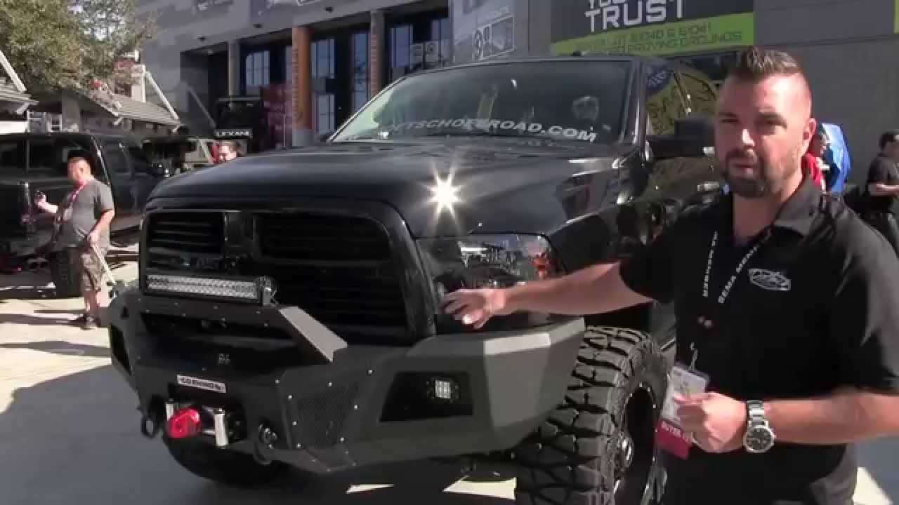 Go Rhino Bumpers featured on Grizzly Coolers Doetsch Off-Road Ram 2500 at SEMA 2015 Show