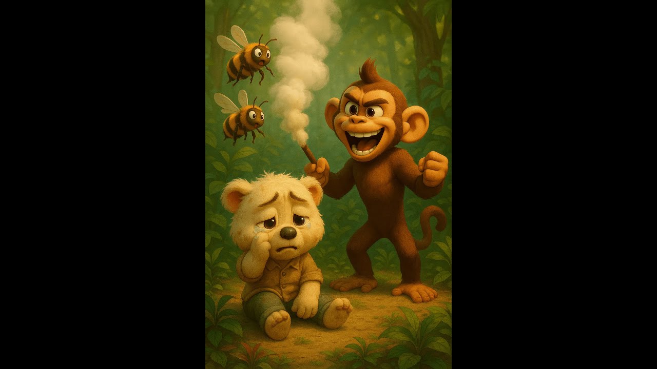 Little Bear Saves a Hurt Kitten in the Jungle | Heart-Touching Animated Short