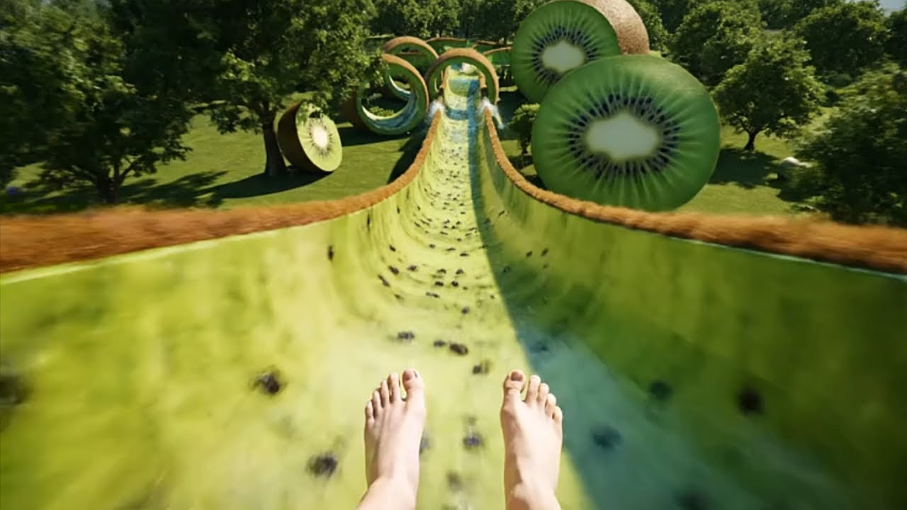 Which Dream Waterslide Would You Choose? 🍯🍇 ASMR POV Descent | AI Veo 3 Cinematic