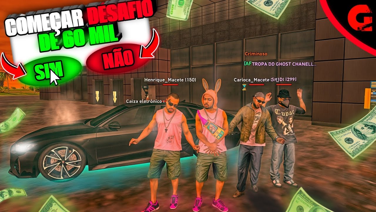 Você ACEITARIA Um DESAFIO Por 10 Mil Reais? No - Rio Rise Roleplay (DESAFIO DO COLHO ROSA)