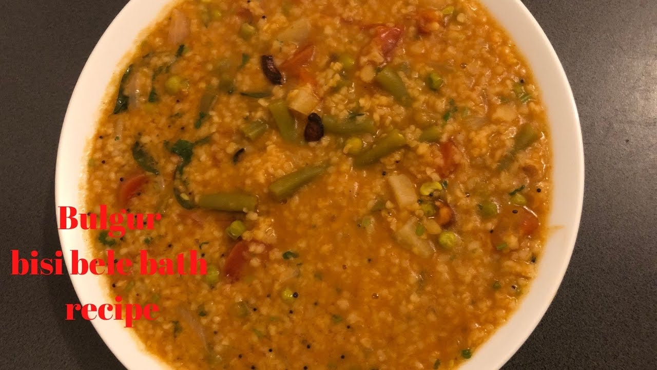 Bulgur Bisi Bele Bath Recipe - Kannada Vlogs - ಬಿಸಿಬೇಳೆ ಬಾತ್