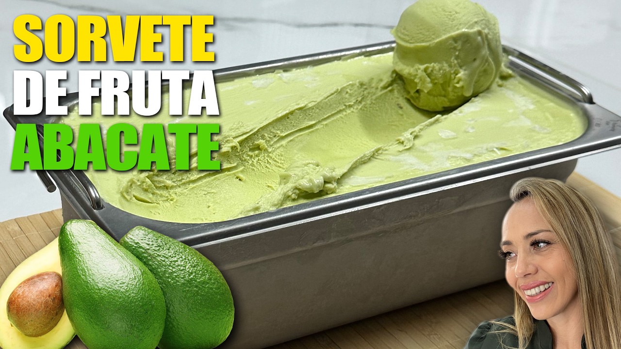 Sorvete Caseiro de Abacate - Com FRUTA de Verdade