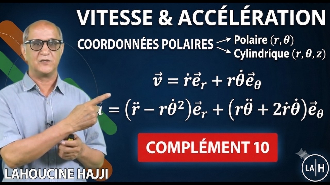 Vitesse et accélération en coordonnées polaire et cylindrique