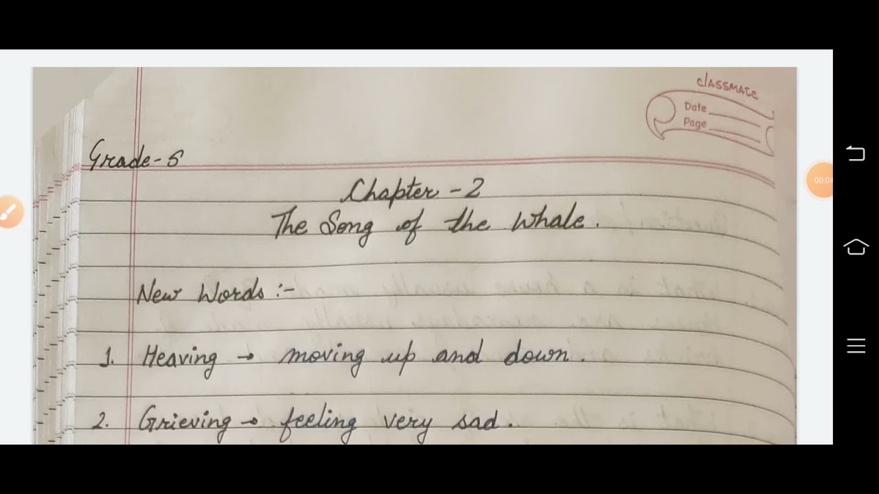 The Song of the Whale # Question answer #Grade 5 English Oxford Advantage