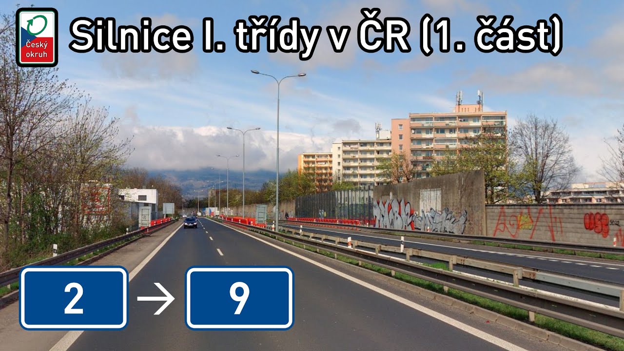 Česká silniční síť - silnice I. třídy - 1. část (I/2 - I/9)