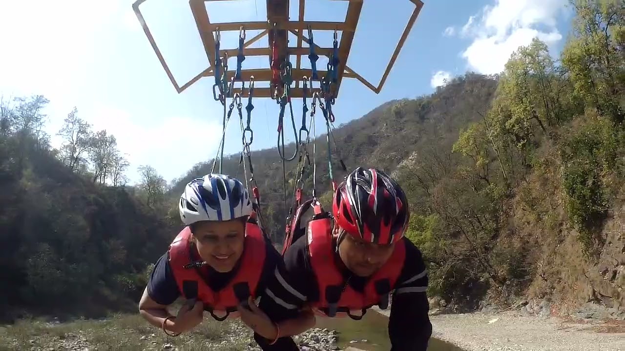Flyingfox at Rishikesh @Rishikeshfun @jumping heights