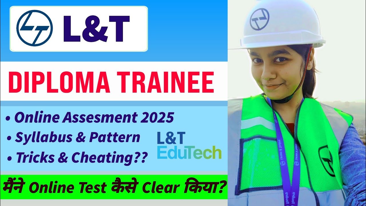 L&T Diploma Engineer Trainee 2025 ।  Online Assesment 2025। L&T DET 2025। feat. @KhushiiGupta11