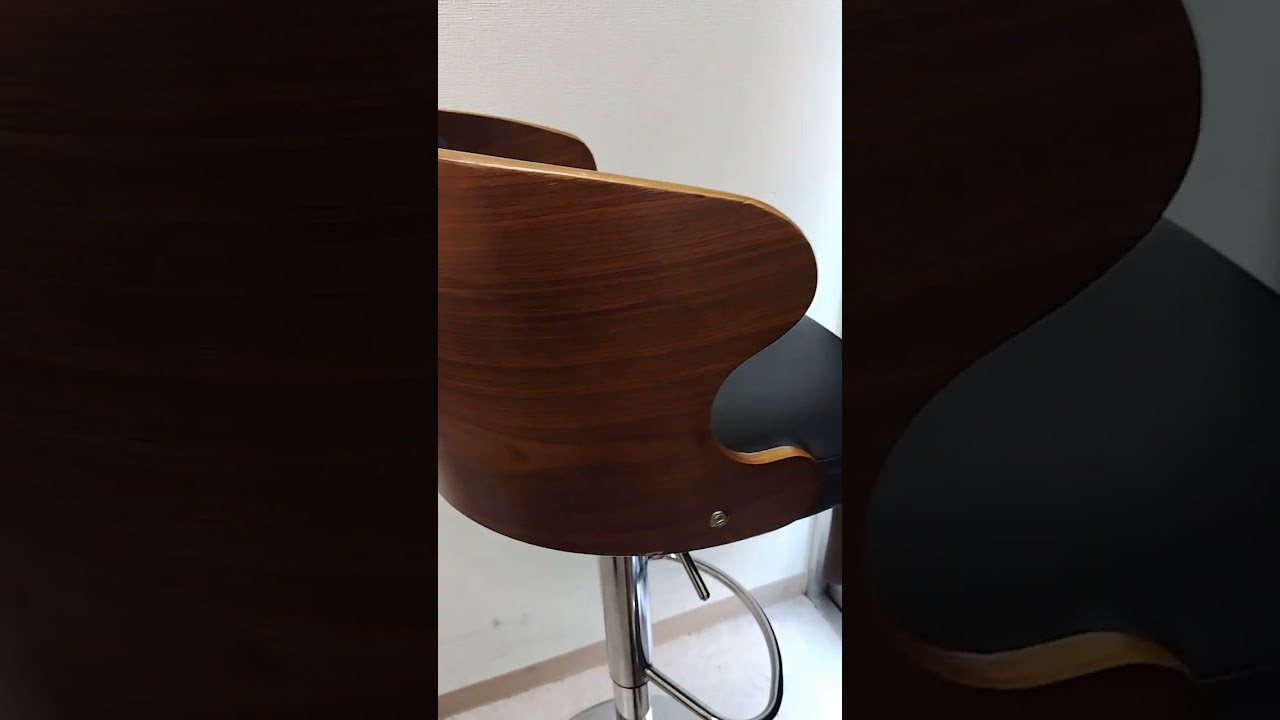 システムK カウンターチェア バーチェア 非対称デザイン 木製 昇降式 背もたれ ヴィンケル