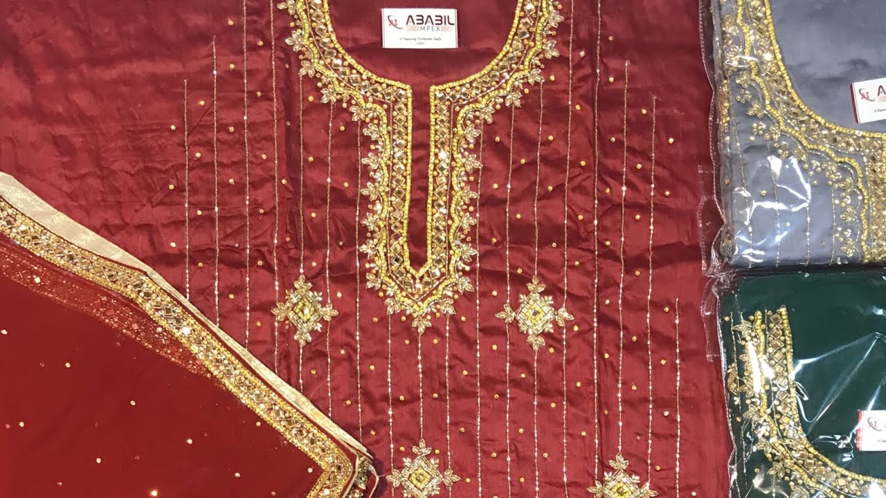 HANDWORK Dress Materials, Wholesale Market, Surat