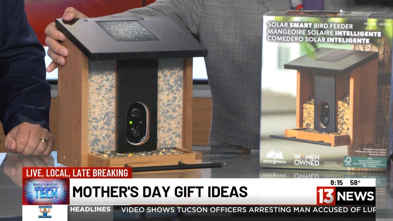Feeding The Birds - A News13 Segment look at the Evergreen Solar Bird Feeder