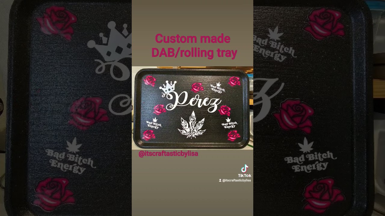 Custom DAB/ rolling tray 🔥Makes a unique gift for someone. Msg me to order 🫶#craftersofinstagram