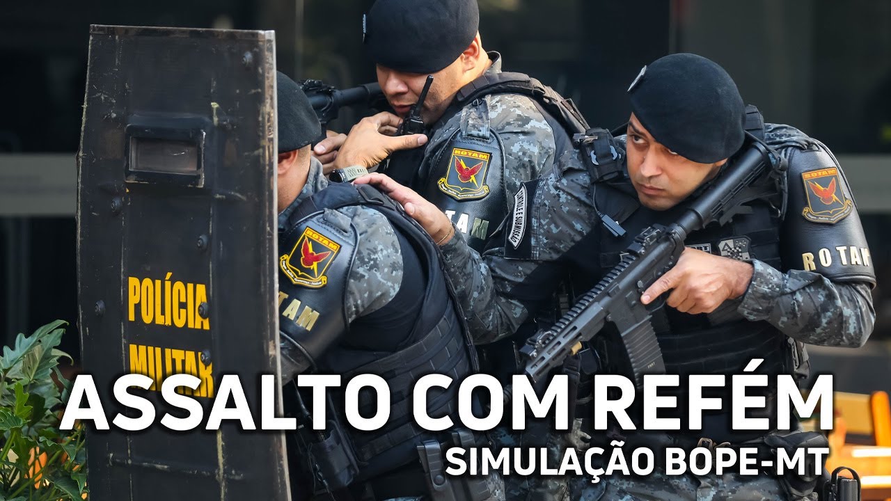 Bope-MT realiza treinamento simulado de roubo com reféns em Cuiabá