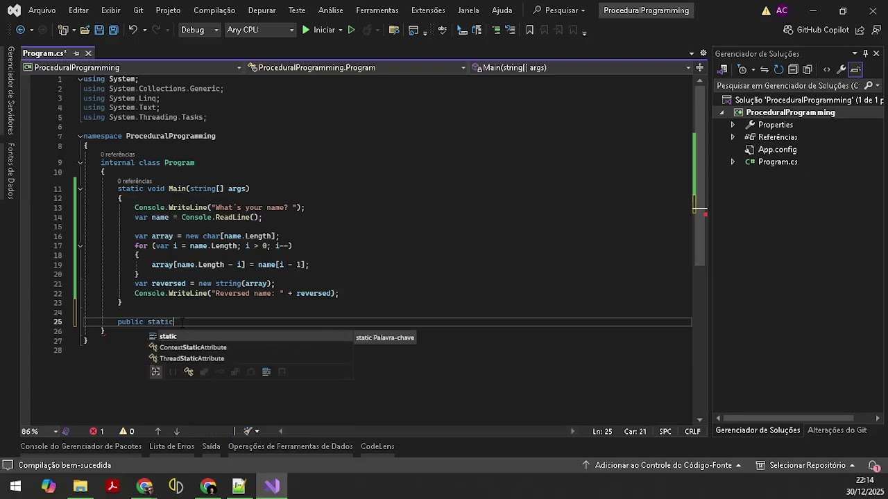 Sessão 8 | 69 - Procedural Programming