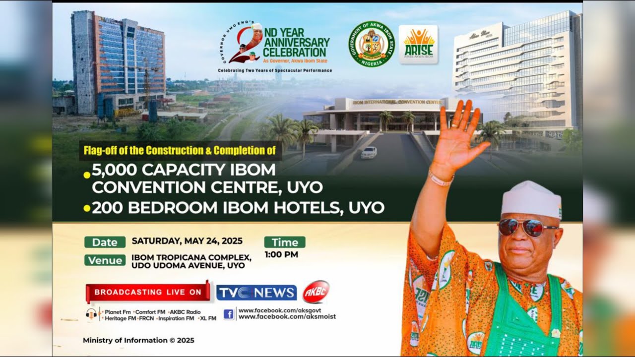 #Live: Flag-Off of The Construction & Completion of 5,000 Capacity Ibom Convention Centre, Uyo...