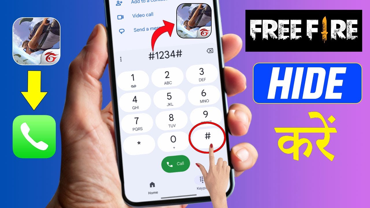 How To Hide Free Fire In Dialer (New Process) Free Fire dialer mein kaise chhupaye