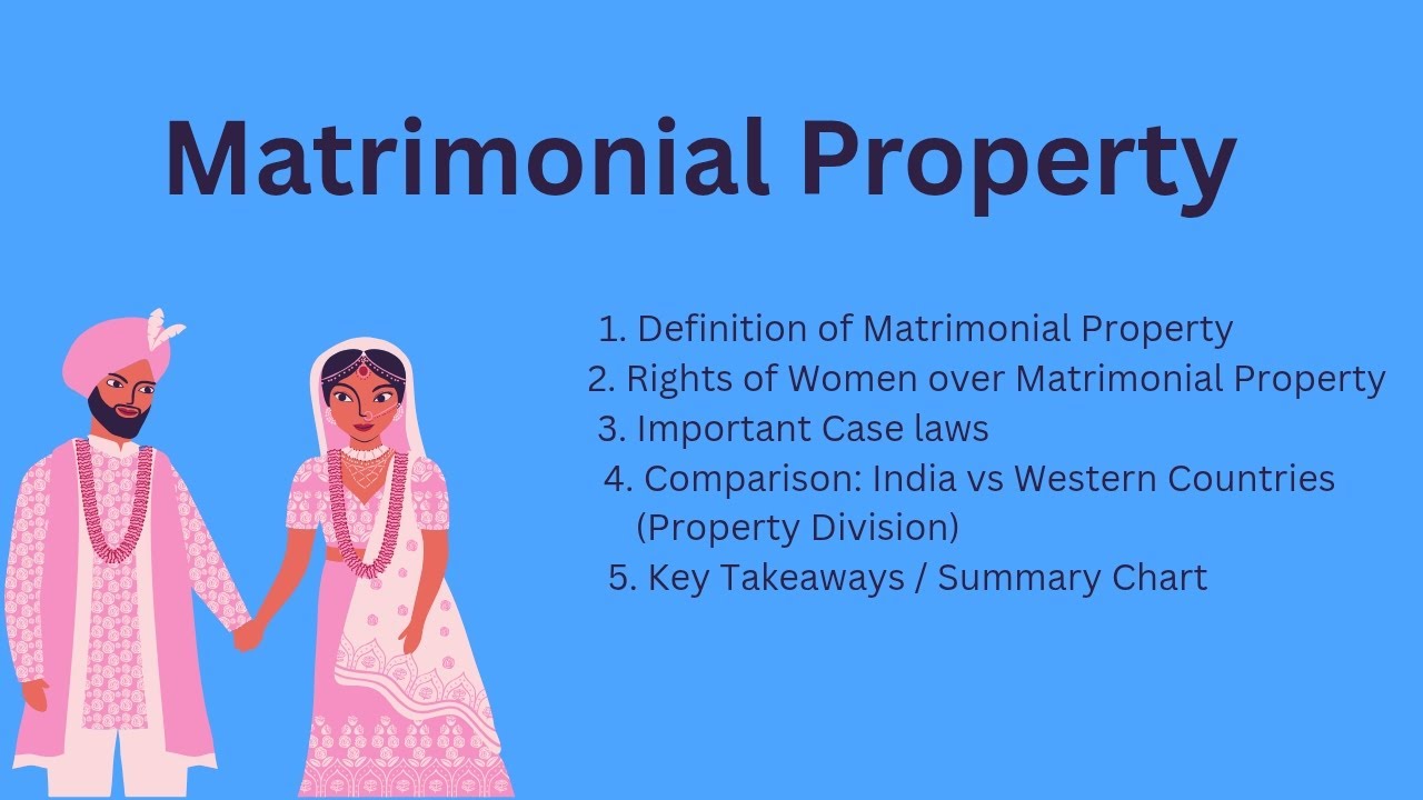 Understanding the concept of matrimonial property in india.