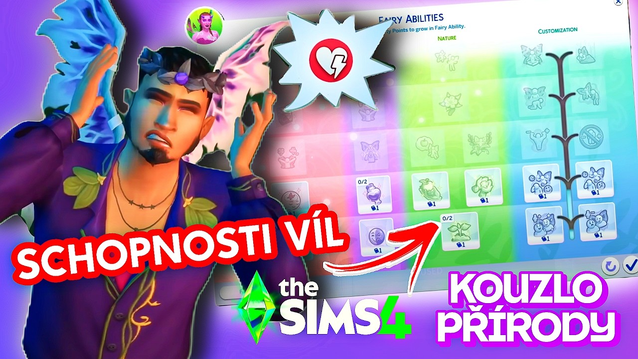 ✨ VÍLY A JEJICH SCHOPNOSTI (od woo-hoo, až po smrt) 😍 | Nový gameplay The Sims 4 Kouzlo přírody 🌸