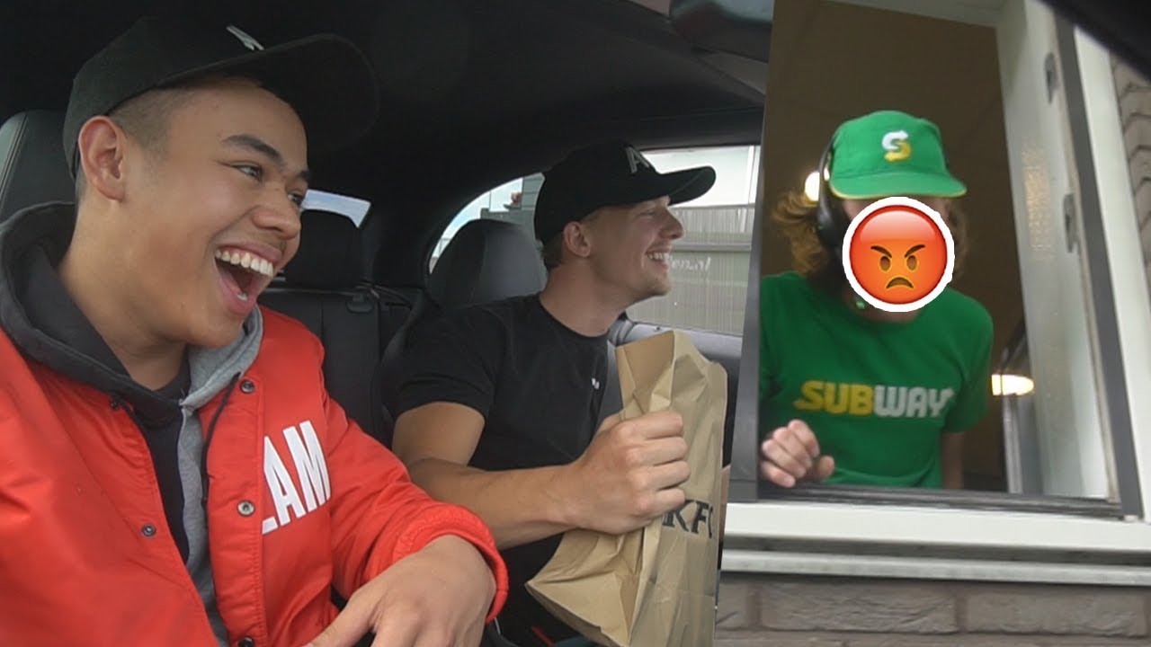 SCHREEUWENDE DRIVE THRU PRANK! Ft. Anthony Kruijver
