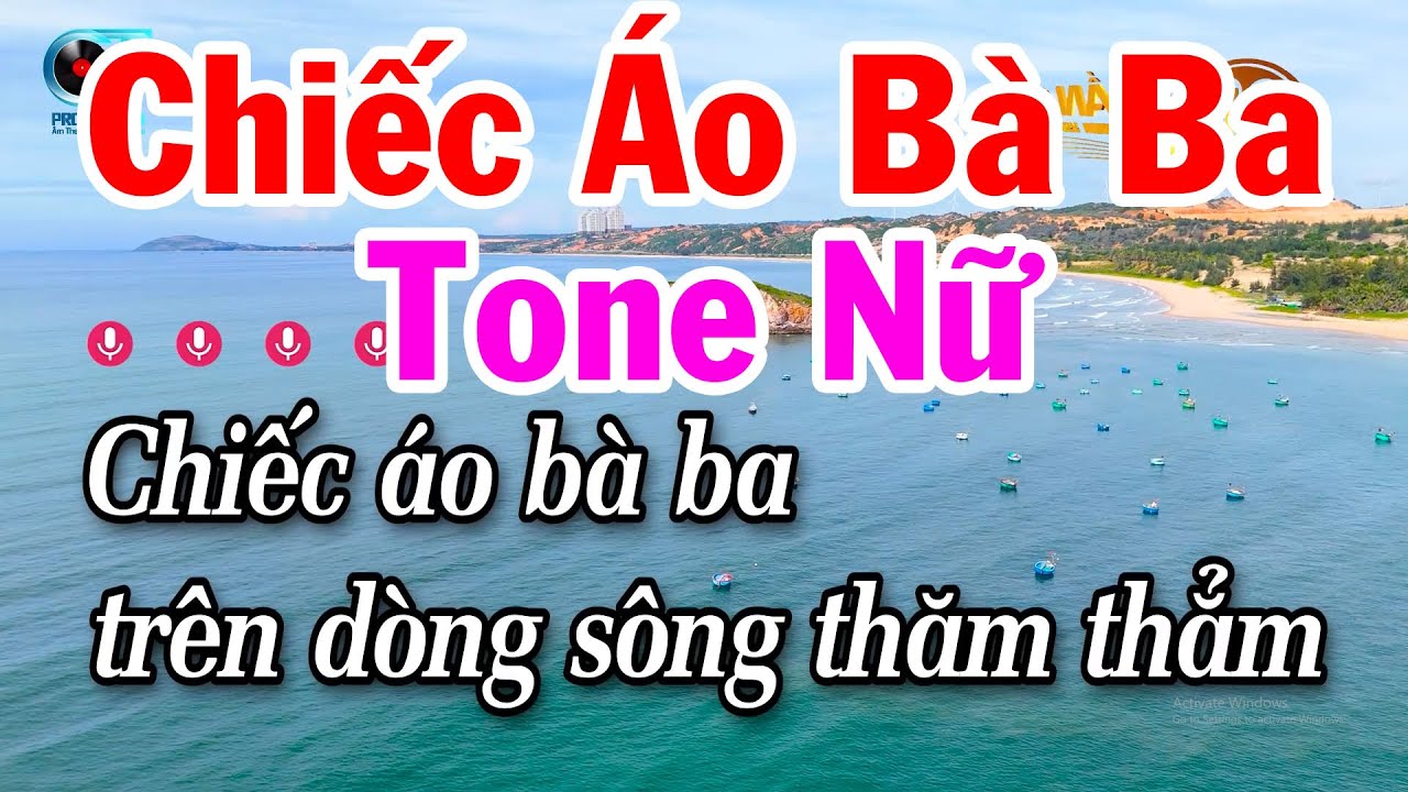 Karaoke Chiếc Áo Bà Ba Tone Nữ Nhạc Bolero Trữ Tình Dễ Hát Tuấn Cò
