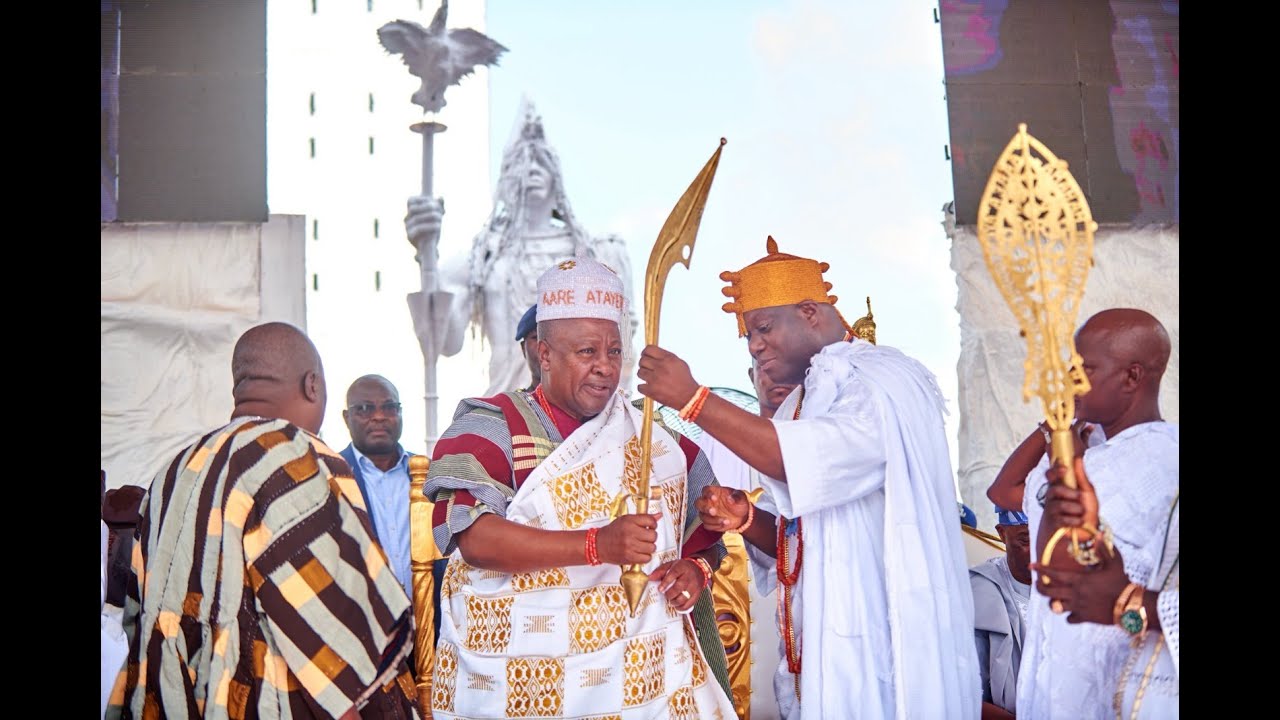 The President of Ghana, Dr. John Mahama, has been honoured with the chieftaincy title