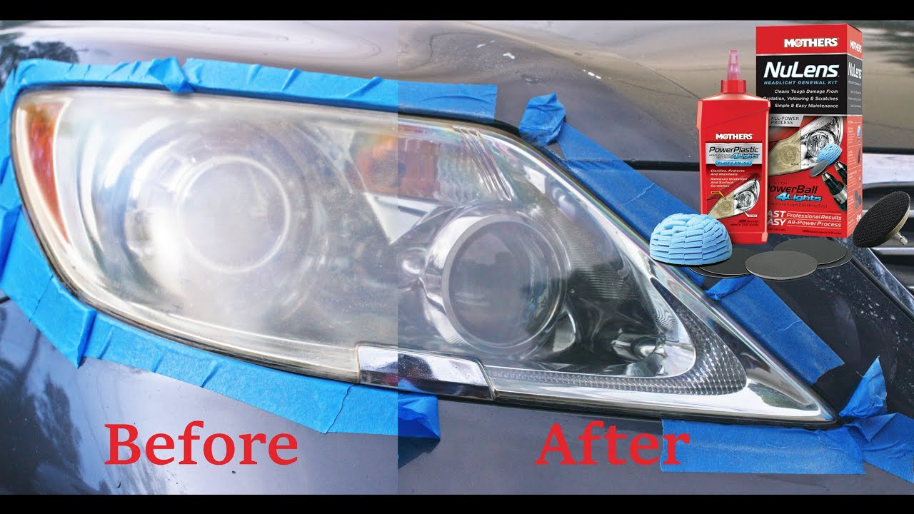 How to Fully Clean & Restore Cloudy Headlights - Mothers Nulens Headlight Renewal Kit 