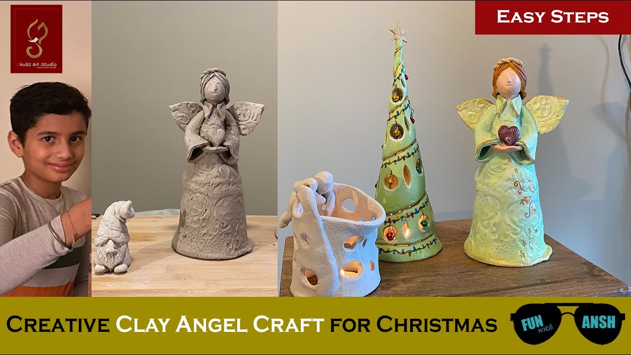 Clay Angel Sculpting for Christmas home decor