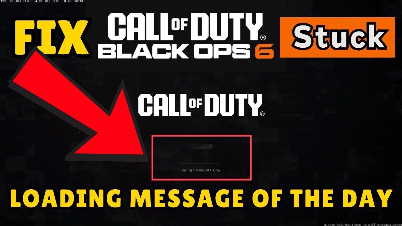 How to Fix COD Blackops6 stuck on loading screen message of the day