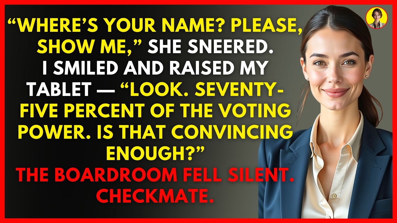 Female CEO Blocked Me in the Boardroom — I Showed Her Who Holds 75% of the Voting Power.