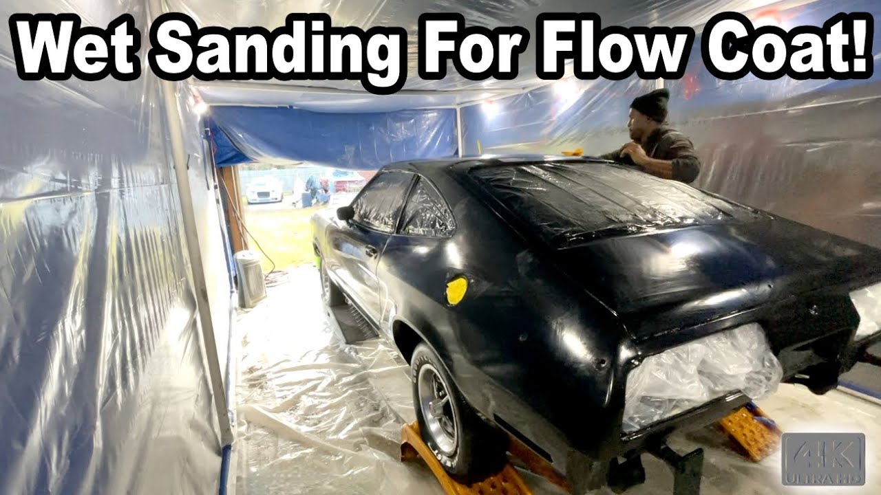 DIY Paint Booth Paint Job! Wet Sanding & Preparing For A Flow Coat On My First Paint Job!