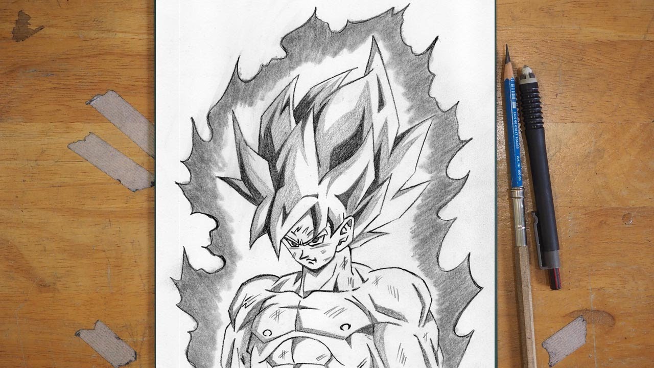 Masterpiece Alert! Drawing Goku Ultra Instinct [Super Saiyan] - Step-by-Step ⚡
