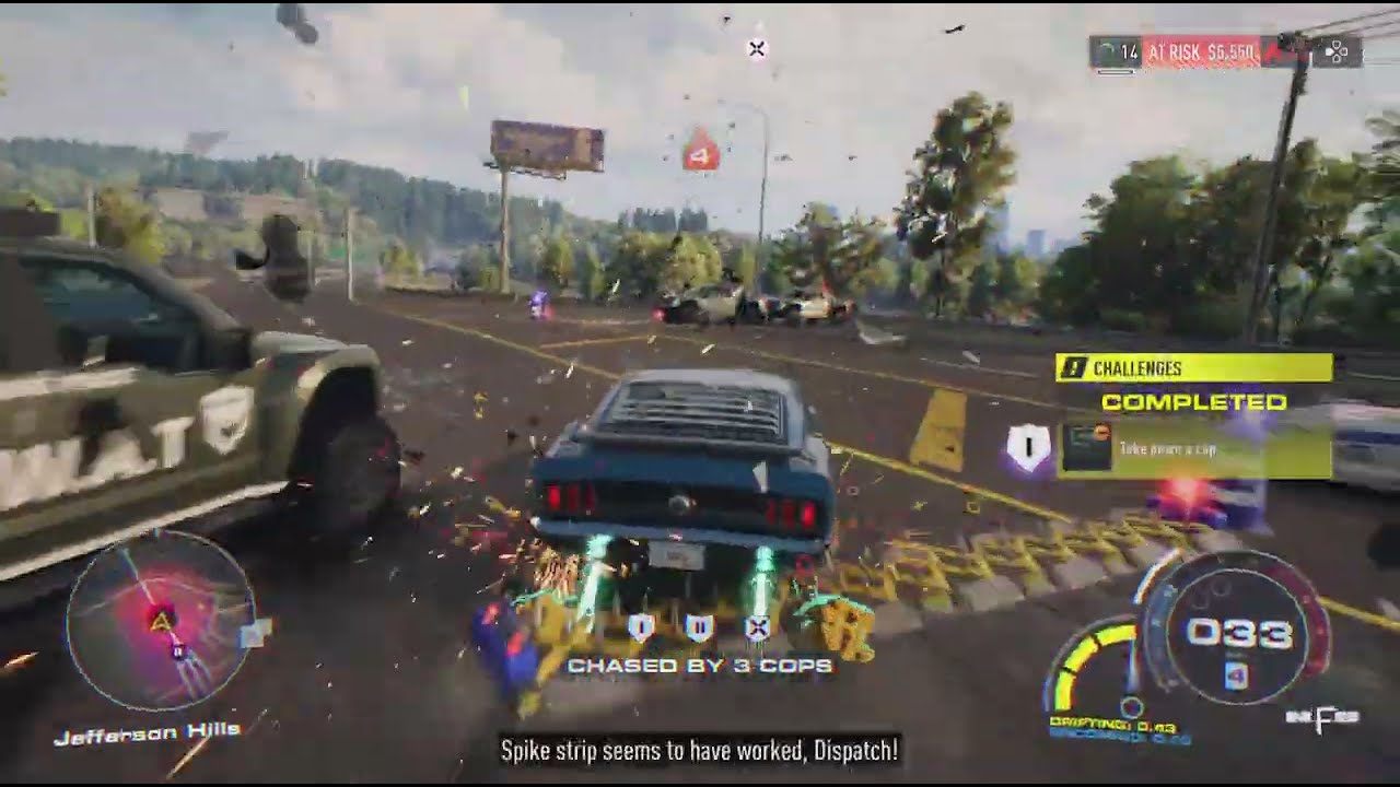 NFS playing. Intensity cop chase!!!
