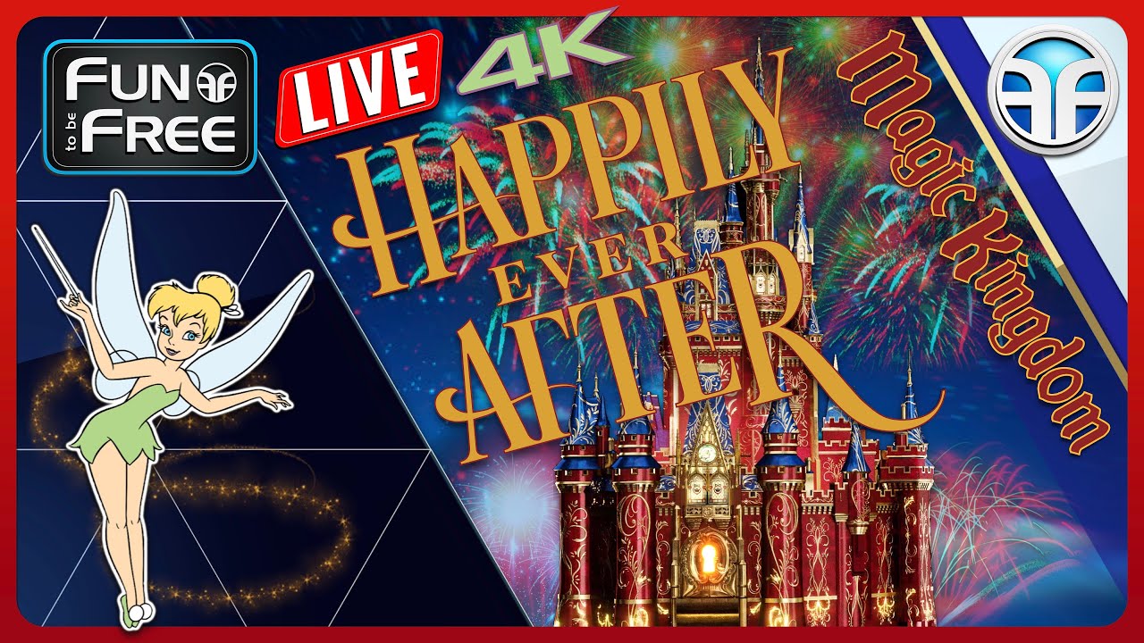 🔴 LIVE 4K: Happily Ever After & Magic Kingdom Disney World FIREWORKS Spectacular! 2025