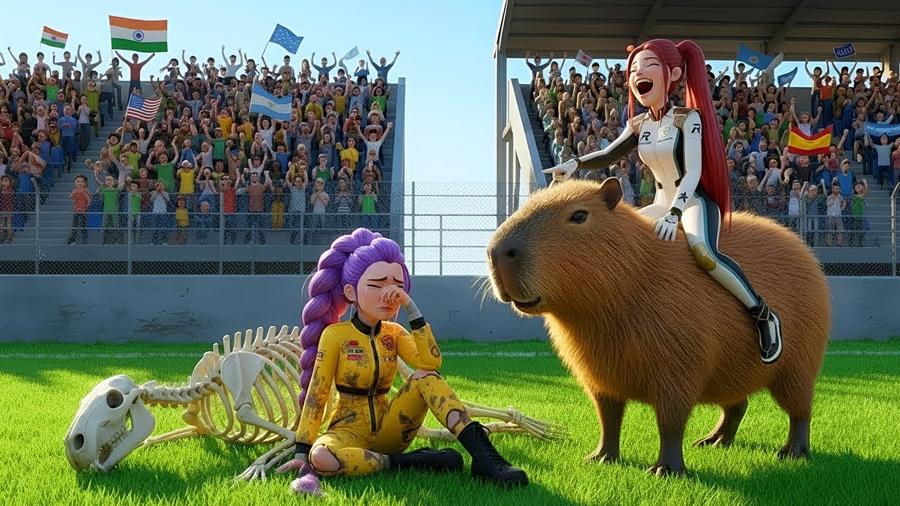 RUMI Gets Giant Capybara Racing Championship - KPOP Demon Hunters