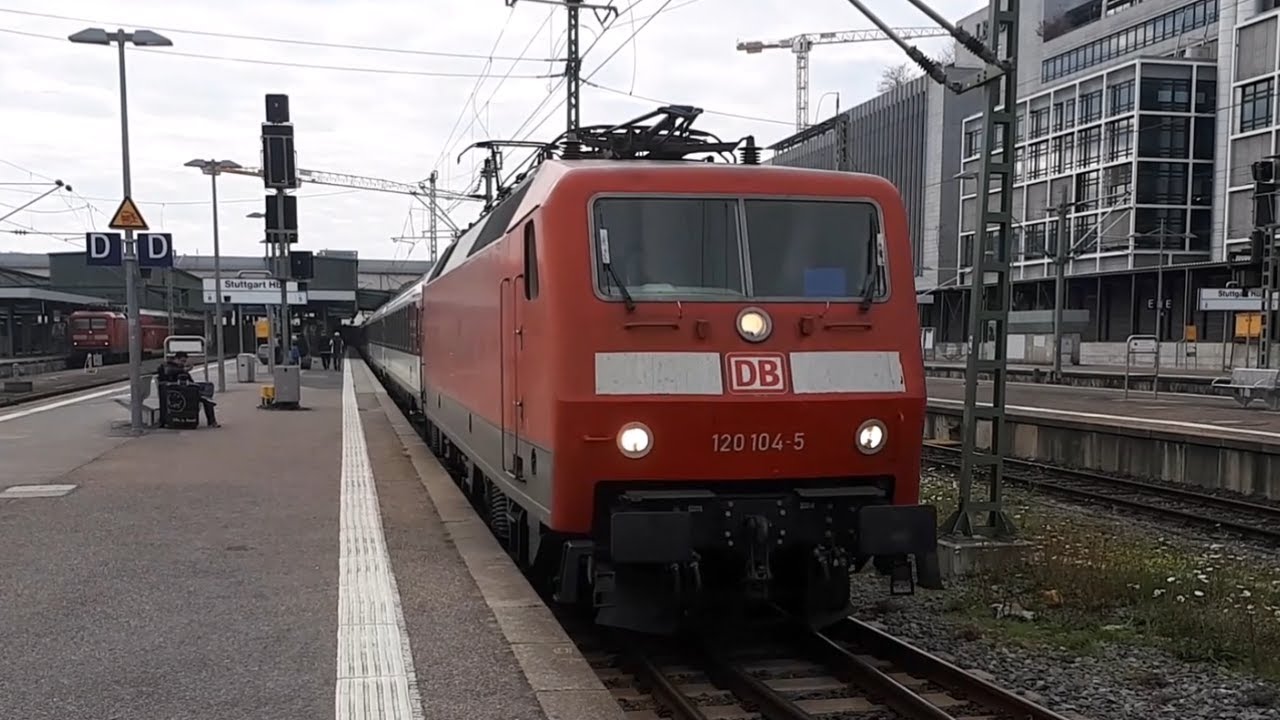 Die erste Drehstrom E-Lok Br 120 mit Gäubahn IC in Stuttgart