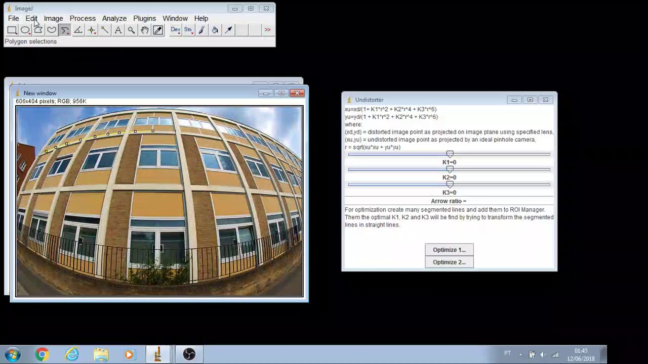 Undistorter - Lens radial distortion correction - ImageJ plugin