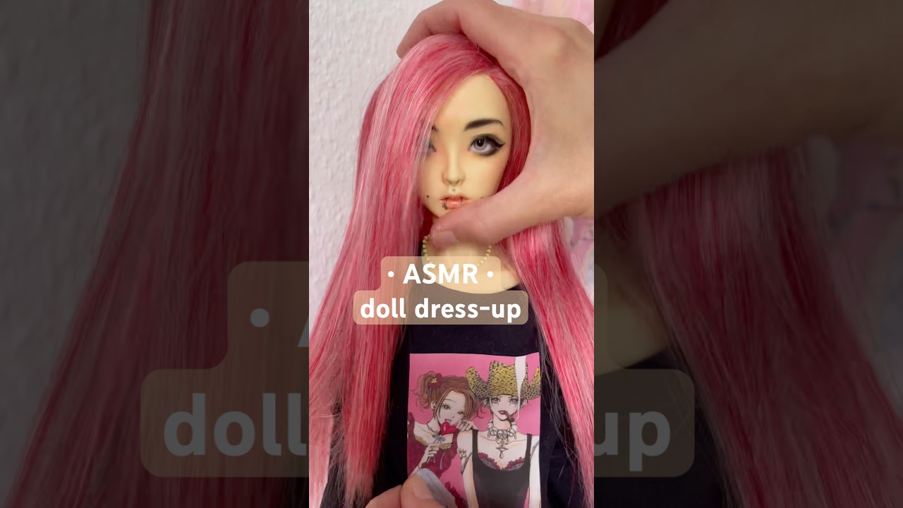 ASMR - doll dress up 🎧 #shorts #bjd