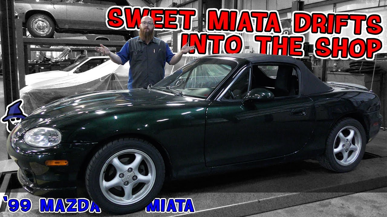 Finally the CAR WIZARD gets a Miata in his shop. Check out this minty '99 Mazda Miata!