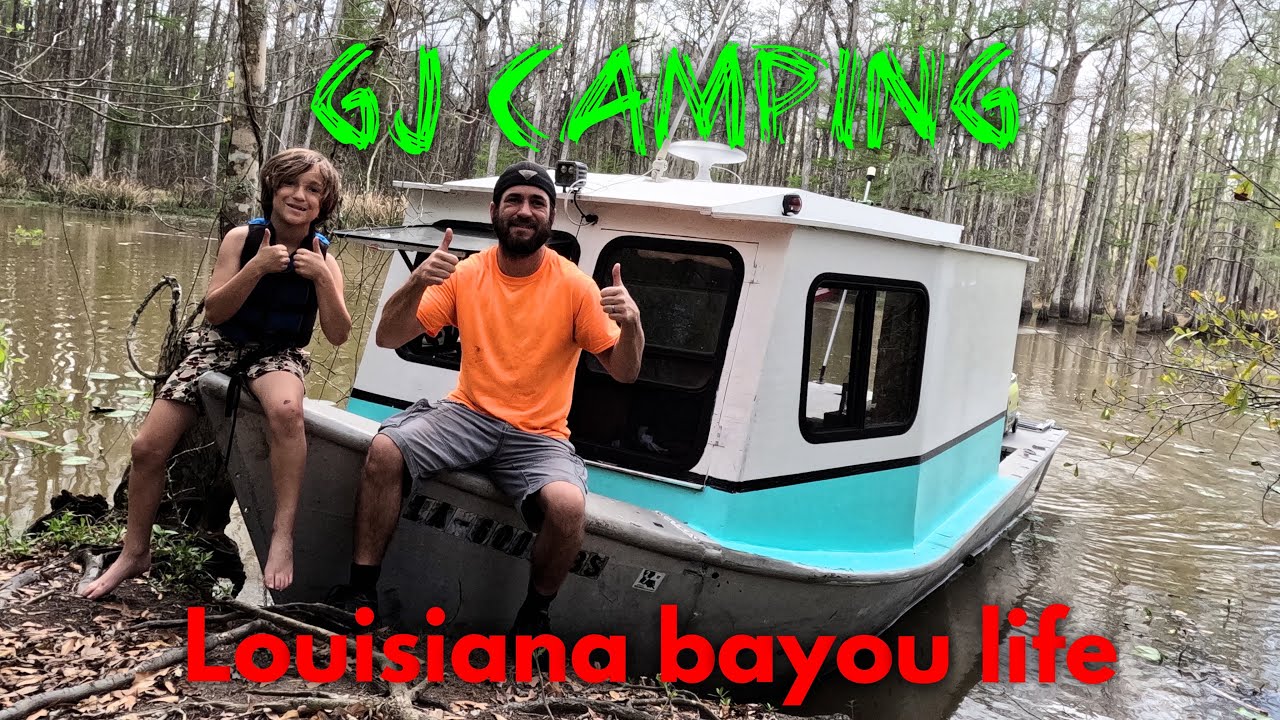 Cajun house boat adventure. (Camping cooking & fishing) 