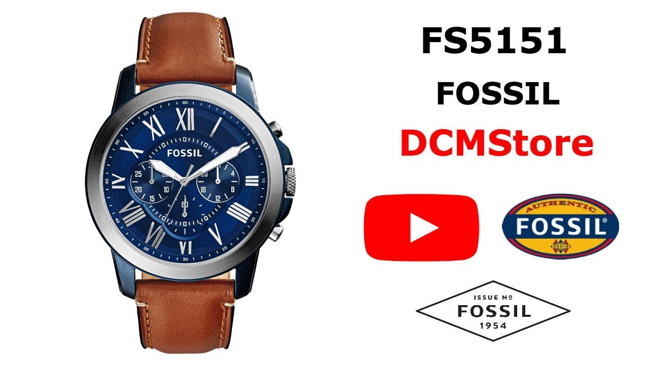 FS5151 Fossil Grant Chronograph Blue Dial