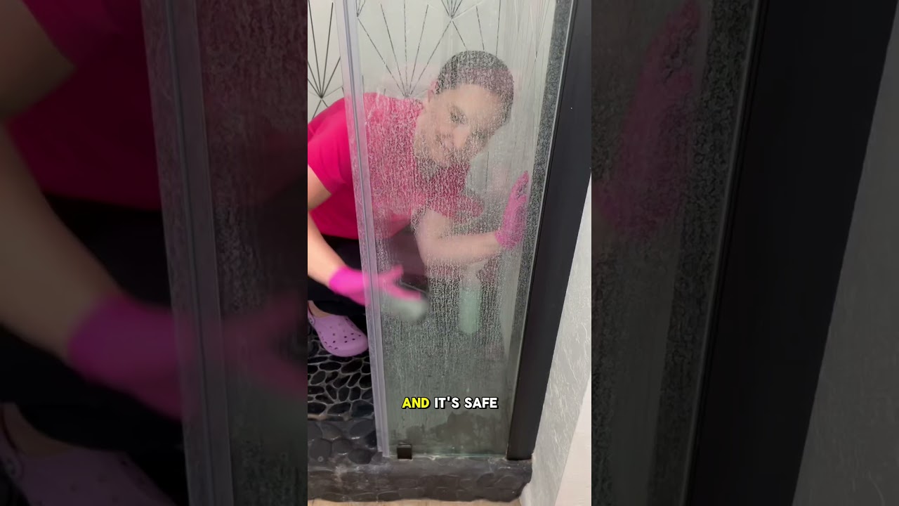 Tips for cleaning shower glass. Athos and my 0000 grade steel wool. #cleantok #cleaningtips #clean