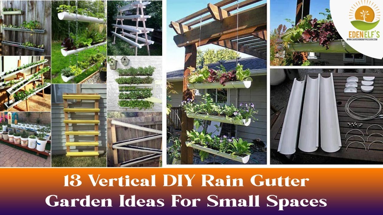 DIY Rain Gutter Garden Ideas  | 13 Vertical DIY Rain Gutter Garden Ideas For Small Spaces