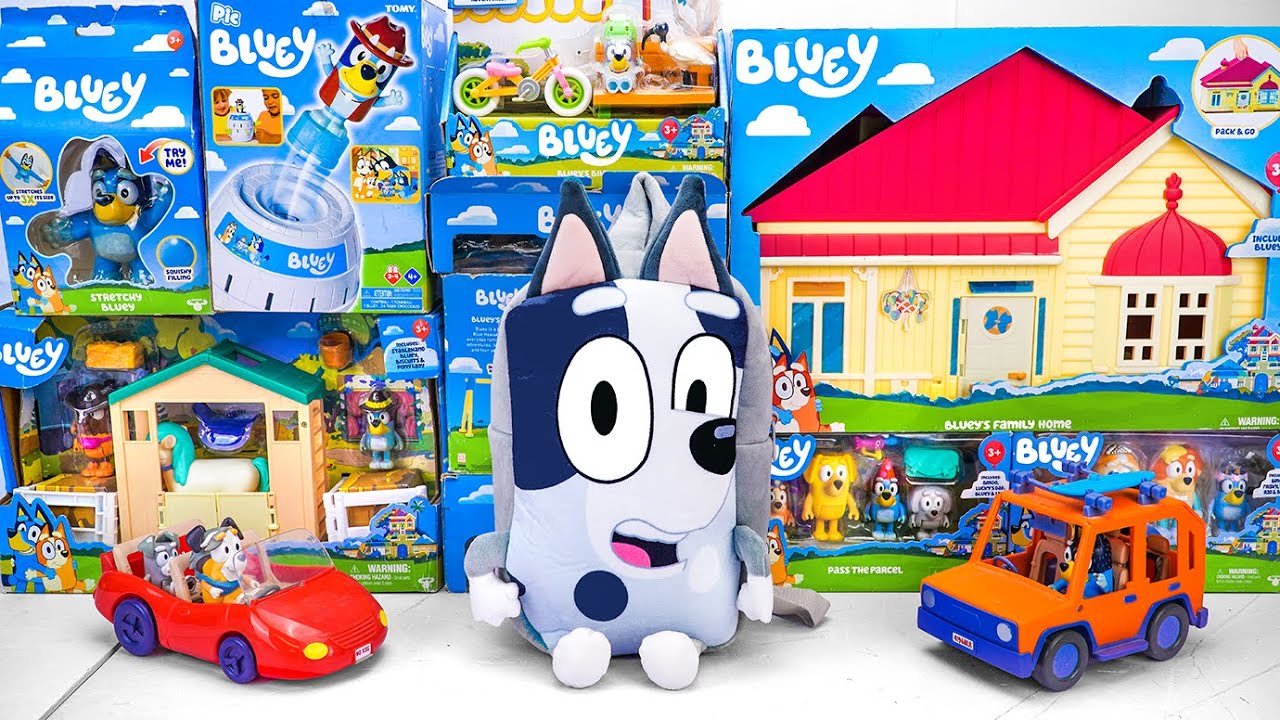 Bluey Toy Collection Unboxing Review 💖 Bluey Family Home Playset & Bluey Heeler Family Road Trip 4WD