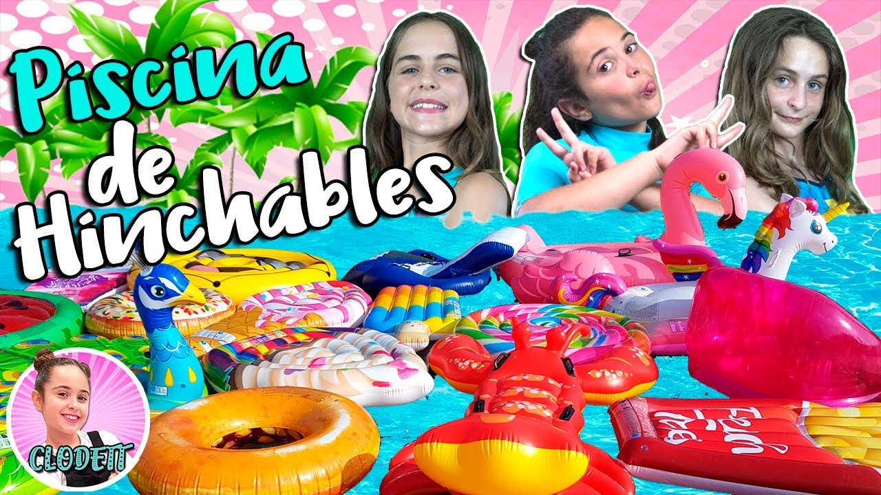 💦 LLENAMOS la PISCINA de FLOTADORES GIGANTES y BOLAS!! 🐶 Mi MASCOTA LUNA se BAÑA en la PISCINA!!