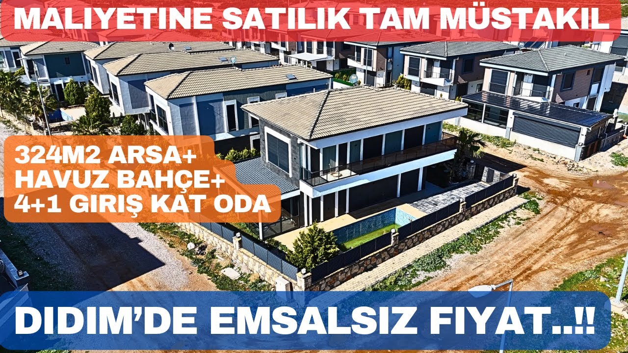 ПРОДАЕТСЯ ПО СЕБЕСТОИМОСТИ В DIDIM! Отдельно стоящая вилла 4+1 с бассейном 🏠🔥