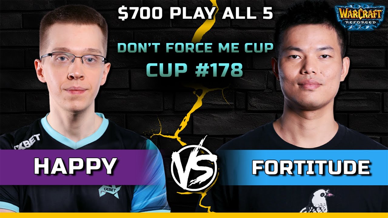 WC3 | $700 Play All 5 | [UD] Happy vs Fortitude [HU] | Don't Force Me Cup #178